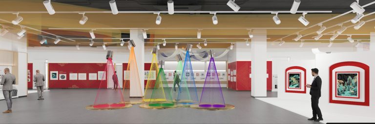 泰国格勒大学中泰联合花边艺术展 / 艺术空间展陈全案